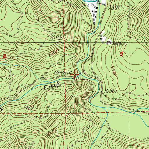 Topographic Map of Rock Creek, OR