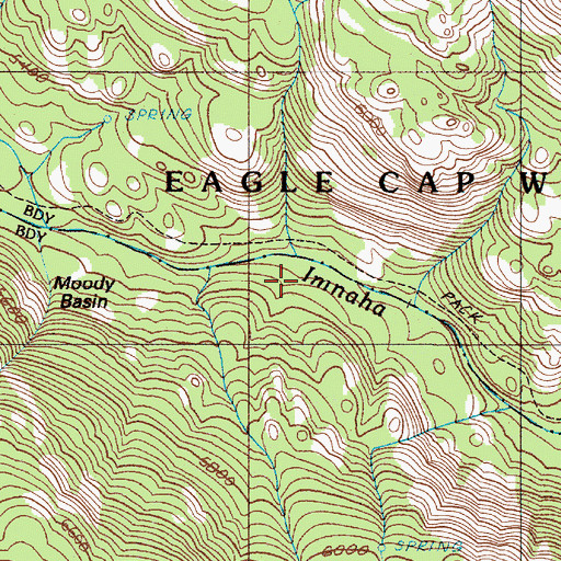 Topographic Map of Rock Creek, OR