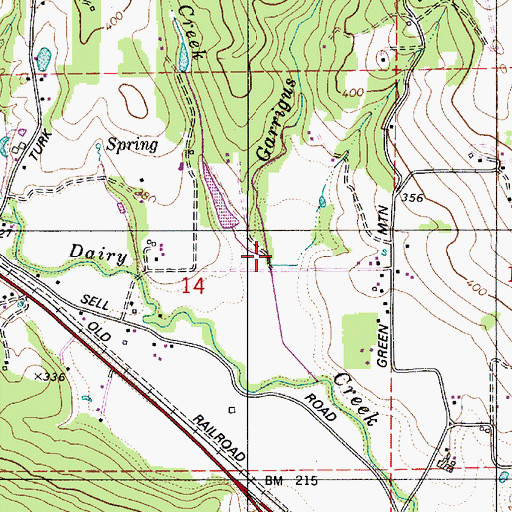 Topographic Map of Rock Creek, OR
