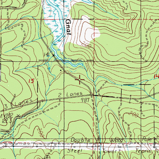 Topographic Map of Rock Creek, OR