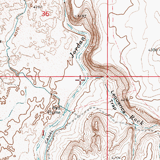 Topographic Map of Rock Creek, OR