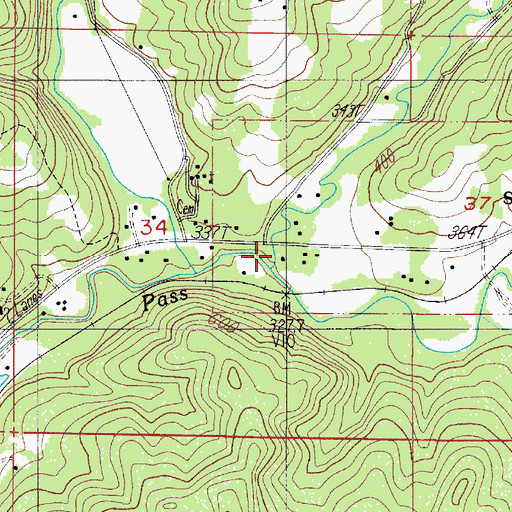 Topographic Map of Rock Creek, OR