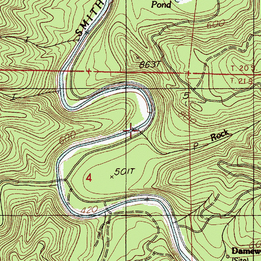 Topographic Map of Rock Creek, OR