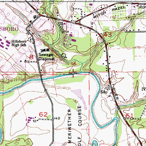 Topographic Map of Rock Creek, OR