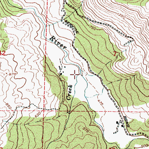 Topographic Map of Rock Creek, OR