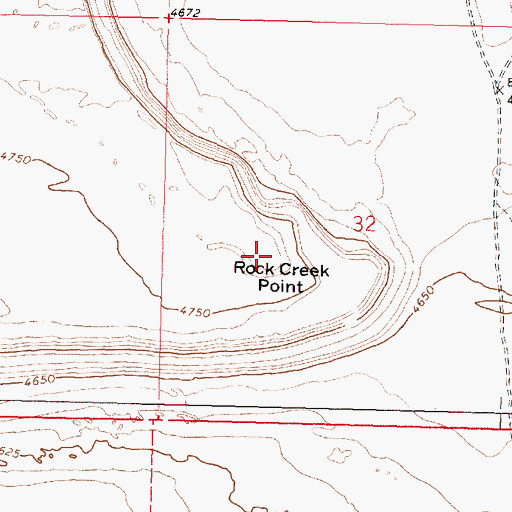 Topographic Map of Rock Creek Point, OR