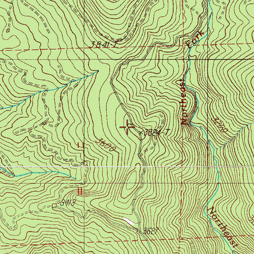 Topographic Map of Rock Creek Trail, OR