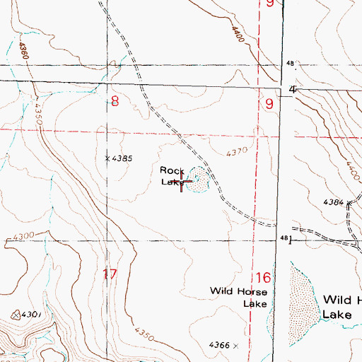 Topographic Map of Rock Lake, OR