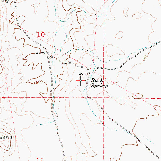 Topographic Map of Rock Spring, OR