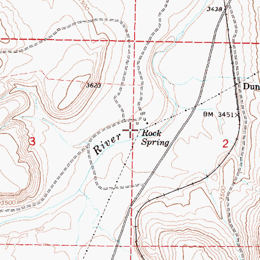 Topographic Map of Rock Spring, OR