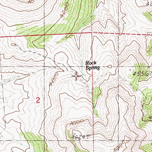 Topographic Map of Rock Spring, OR