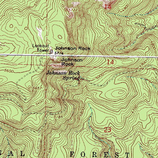 Topographic Map of Rock Spring, OR