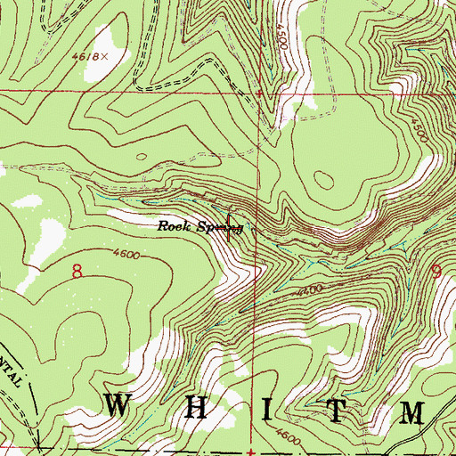 Topographic Map of Rock Spring, OR