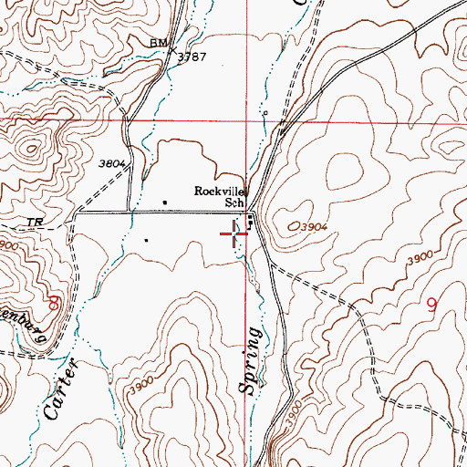 Topographic Map of Rockville Elementary School, OR