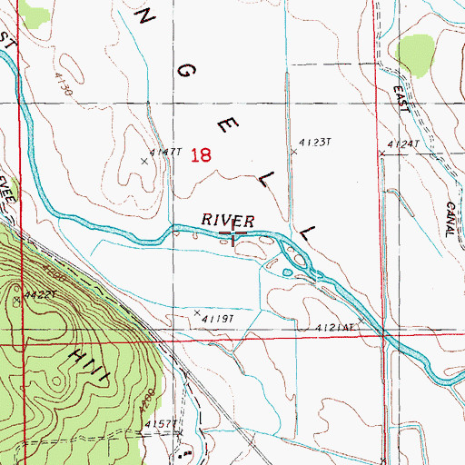Topographic Map of Rocky Canyon Creek, OR
