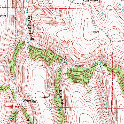 Topographic Map of Rocky Creek, OR