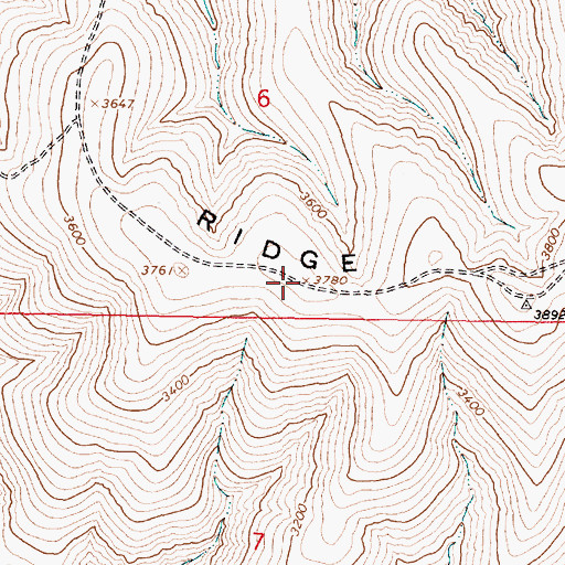 Topographic Map of Rocky Ridge, OR