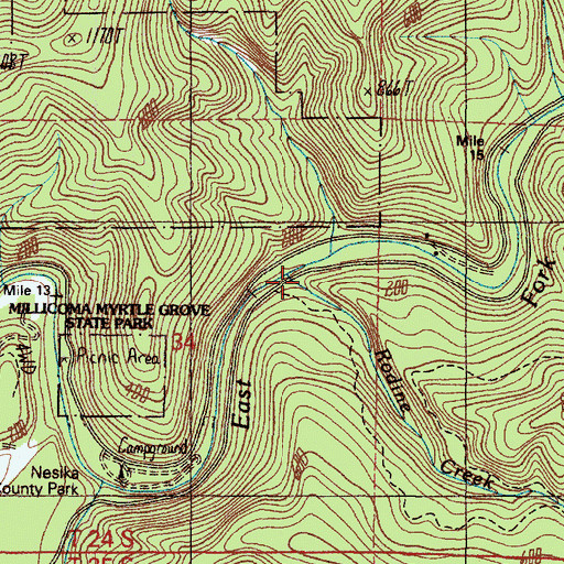 Topographic Map of Rodine Creek, OR