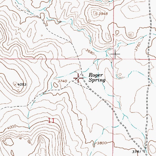 Topographic Map of Roger Spring, OR