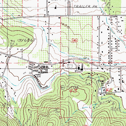 Topographic Map of Rogue River Academy (historical), OR