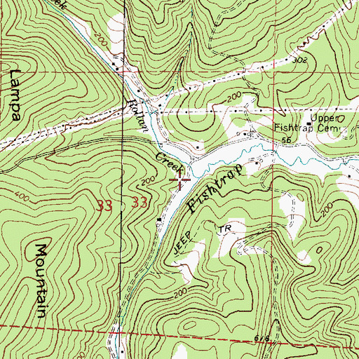 Topographic Map of Rollan Creek, OR