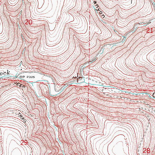 Topographic Map of Rood Canyon, OR