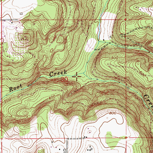 Topographic Map of Root Creek, OR