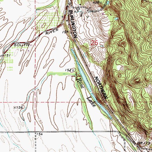 Topographic Map of Rose Lake, OR