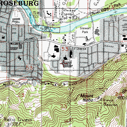Topographic Map of John C Fremont Middle School, OR