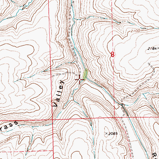 Topographic Map of Rosebush Creek, OR
