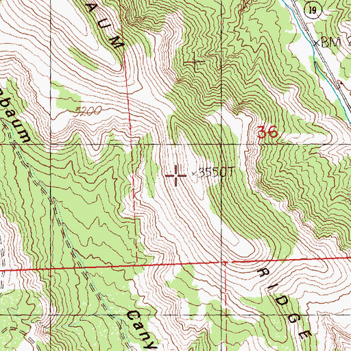 Topographic Map of Rosenbaum Ridge, OR