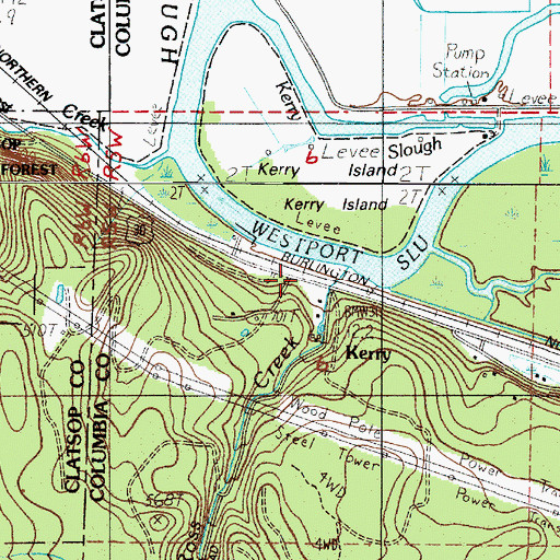 Topographic Map of Ross Creek, OR