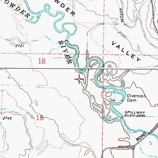 Topographic Map of Ruckles Creek, OR