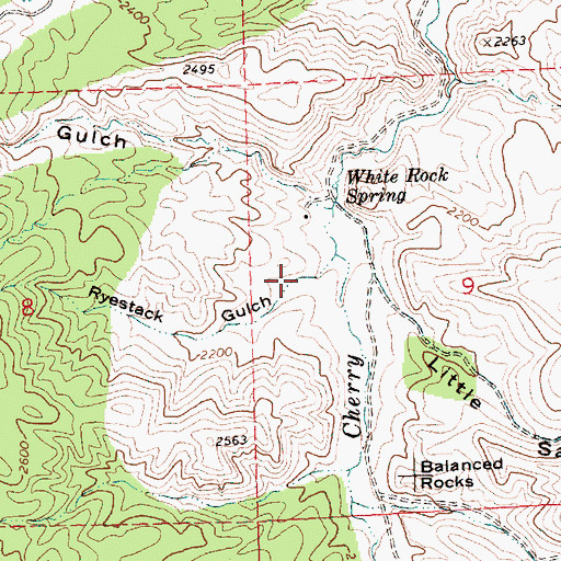 Topographic Map of Ryestack Gulch, OR