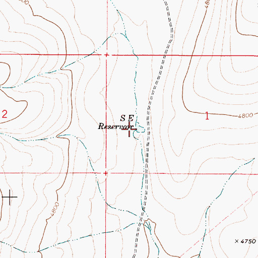 Topographic Map of S E Reservoir, OR