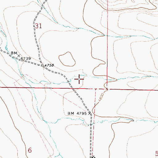 Topographic Map of Sack Canyon, OR