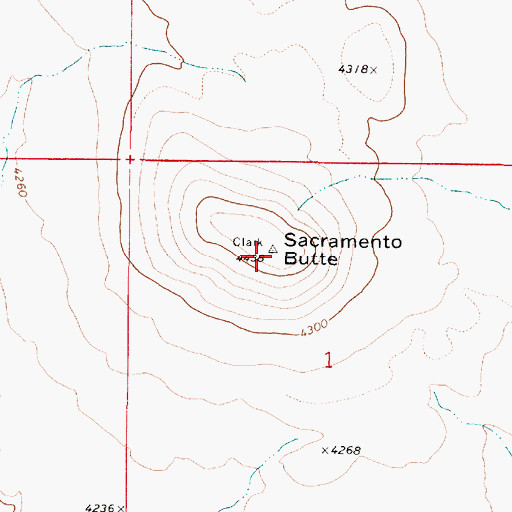 Topographic Map of Sacramento Butte, OR