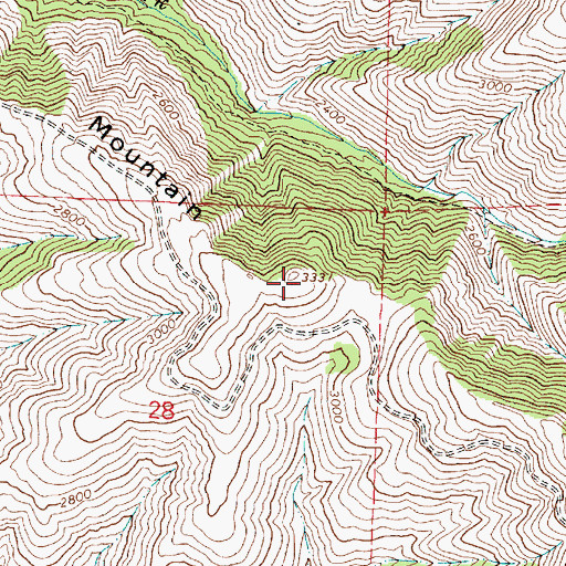 Topographic Map of Saddle Mountain, OR
