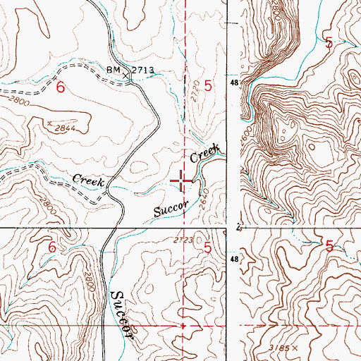 Topographic Map of Sage Creek, OR