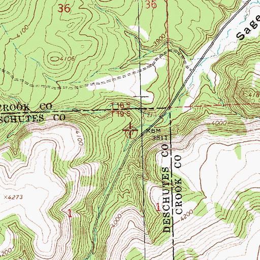 Topographic Map of Sage Hollow, OR