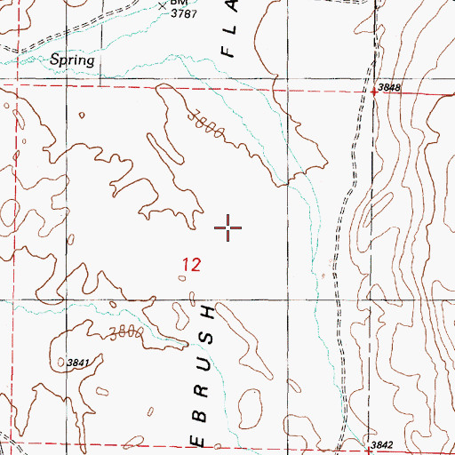 Topographic Map of Sagebrush Flat, OR