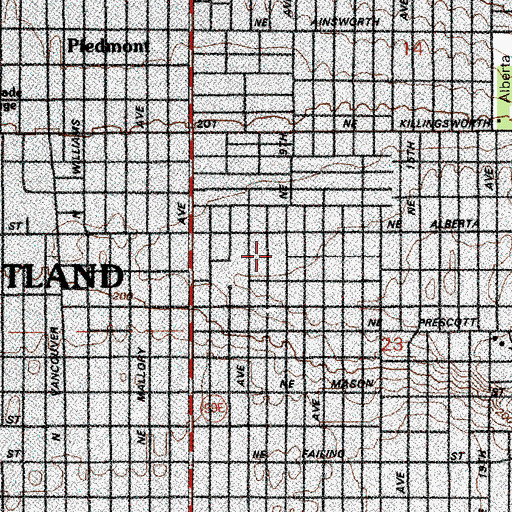 Topographic Map of Saint Andrew Nativity School, OR