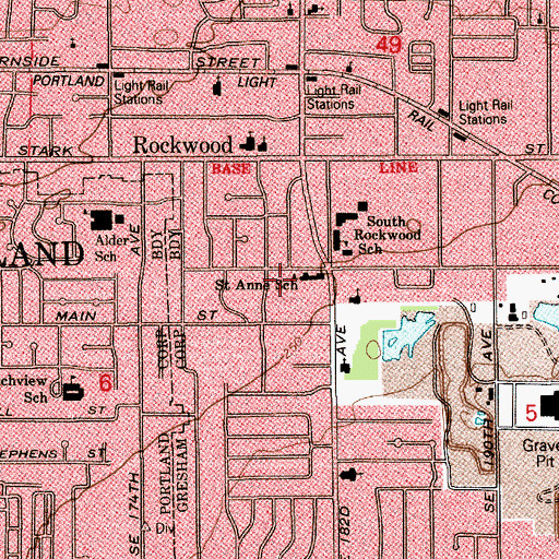 Topographic Map of Montessori Morningstar House of Children, OR