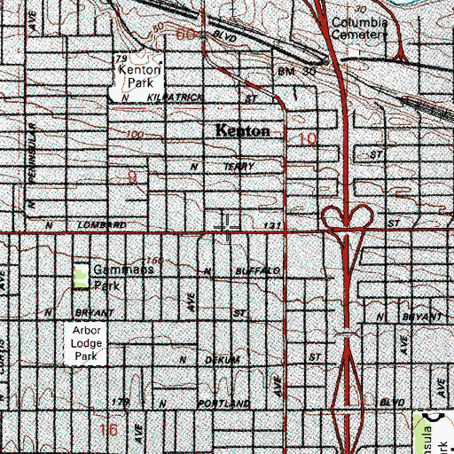 Topographic Map of De La Salle North Catholic High School, OR