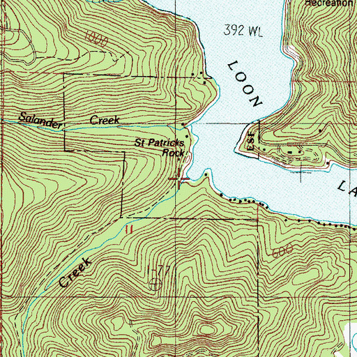 Topographic Map of Salander Creek, OR