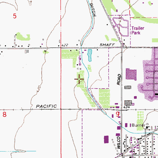 Topographic Map of Salem Ditch, OR