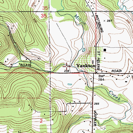 Topographic Map of Salmon Creek, OR