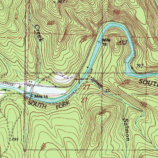Topographic Map of Salmon Creek, OR
