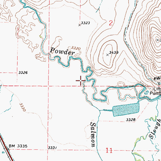 Topographic Map of Salmon Creek, OR