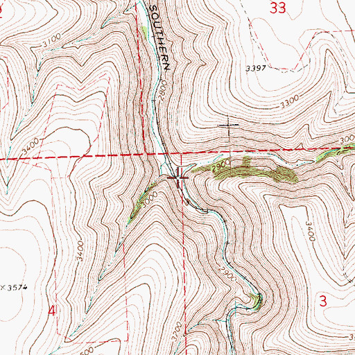 Topographic Map of Salmon Fork Thirtymile Creek, OR
